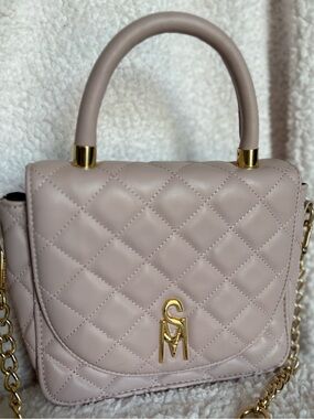Steve Madden Quilted Pink Top-Handle Crossbody Bag